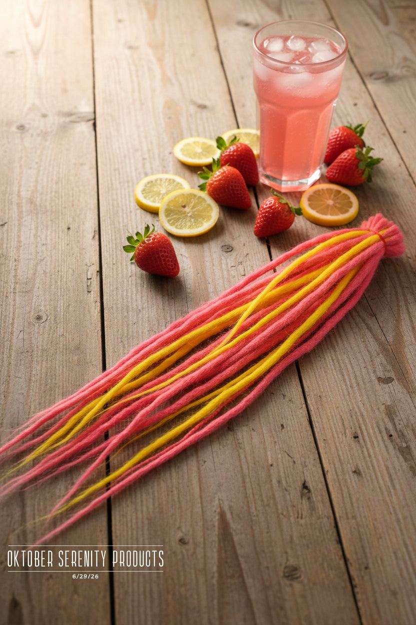 Strawberry lemonade cyber dreads